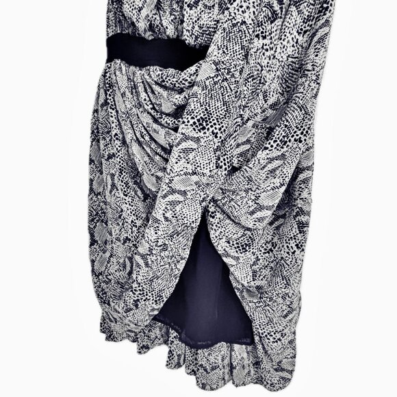 D&G by Dolce & Gabbana Flowy Python Print Chiffon Dress V-Neck Sleeveless Sz XS - Picture 7 of 12